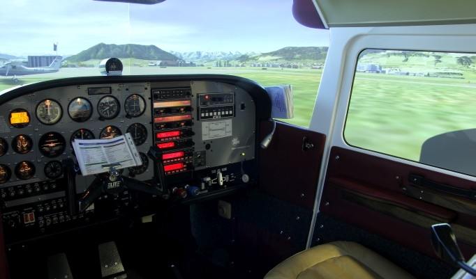Blick über das Cockpit